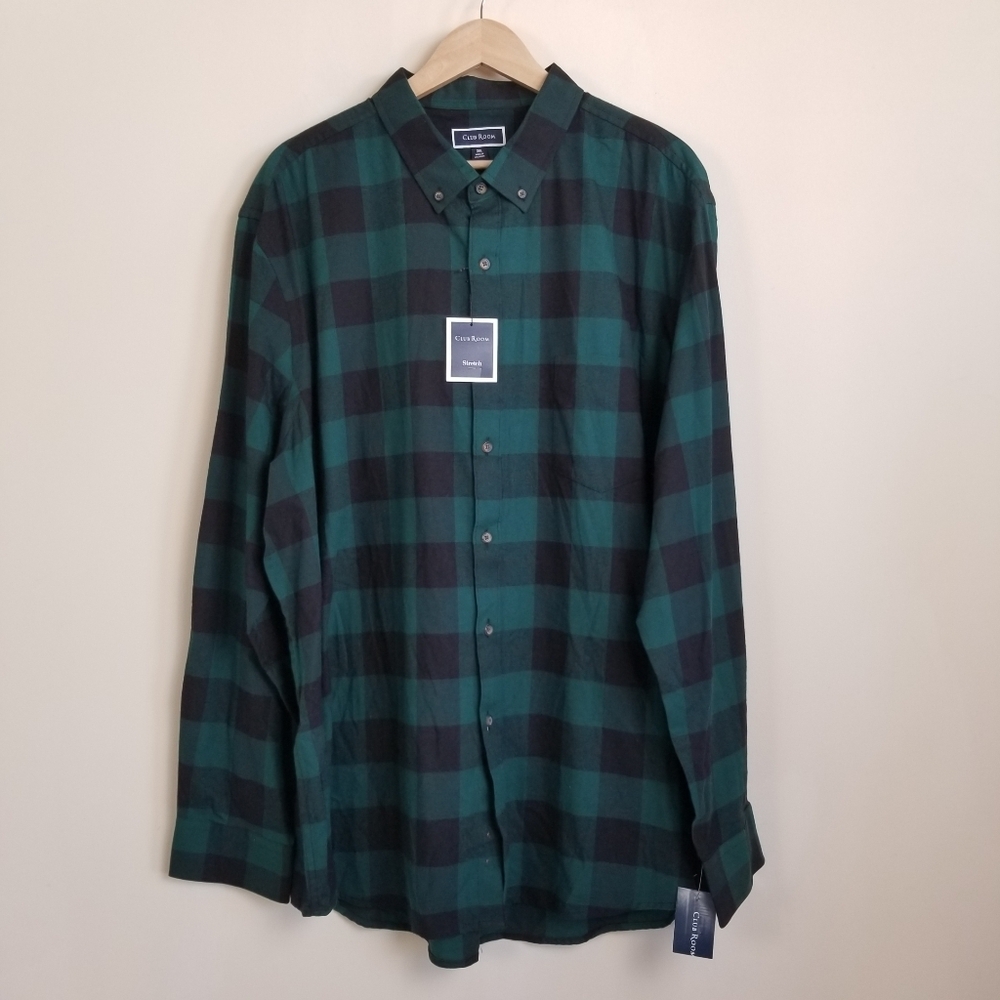 Club Room Brushed Cotton Long Sleeve Shirt Size 3XL
